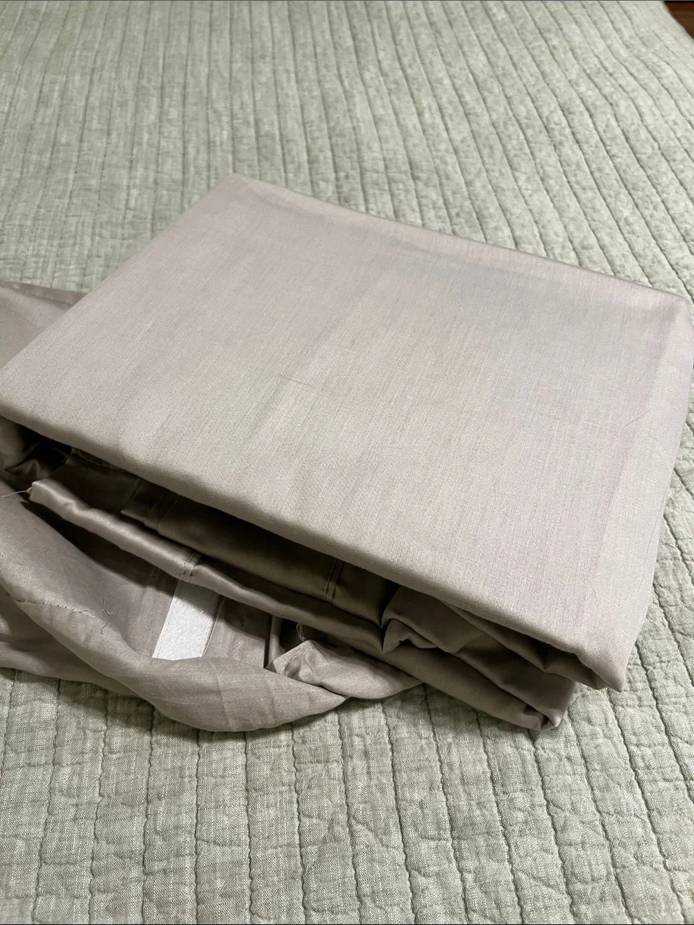 🔥🔥Silver gray cotton percale FULL FLAT  Sheet